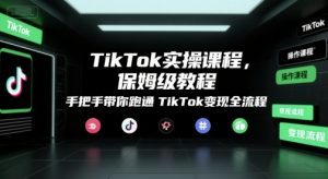 TikTok实操课程，保姆级教程，手把手带你跑通TikTok变现全流程-木白网创