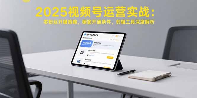 2025视频号运营实战：零粉丝开播策略，橱窗开通条件，剪辑工具深度解析-木白网创
