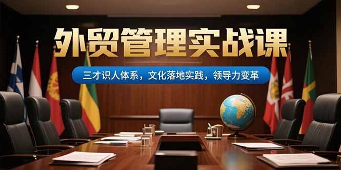 外贸管理实战课，三才识人体系，文化落地实践，领导力变革-木白网创