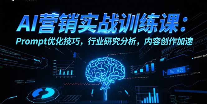 AI营销实战训练课：Prompt优化技巧，行业研究分析，内容创作加速-木白网创