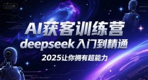 AI获客训练营，deepseek入门到精通，2025让你拥有超能力-木白网创