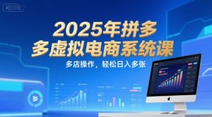 2025年拼多多虚拟电商系统课，多店操作，轻松日入多张-木白网创