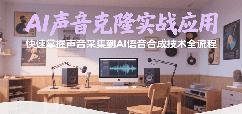 AI声音克隆实战应用，快速掌握声音采集到AI语音合成技术全流程-木白网创