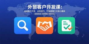 外贸客户开发课:涵盖客户开发、谈判技巧、订单管理三大核心模块-木白网创