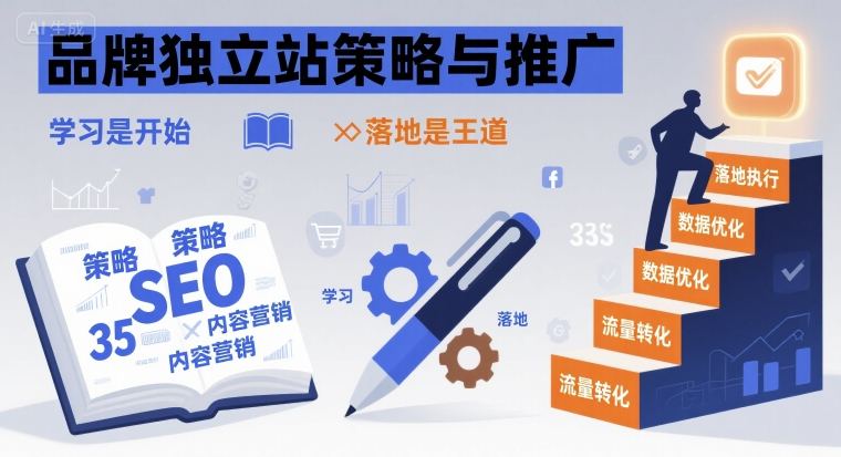 品牌独立站策略与推广，学习是开始，落地是王道-木白网创