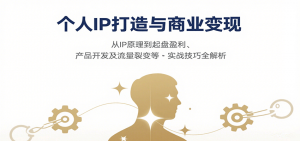 个人IP打造与商业变现，从IP原理到起盘盈利、产品开发及流量裂变等实战技巧全解析-木白网创