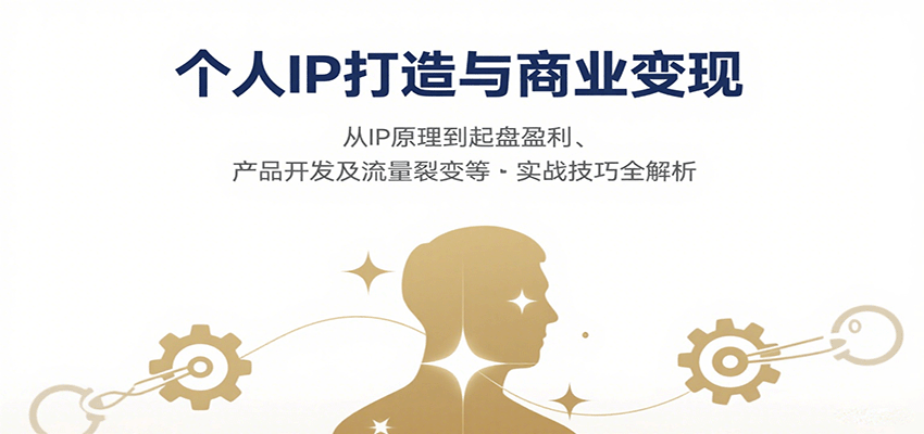 个人IP打造与商业变现,从IP原理到起盘盈利、产品开发及流量裂变等实战技巧全解析-木白网创