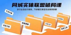 同城实体联盟破局课，多行业活动方案库，汽修餐饮美容实战案例拆解-木白网创