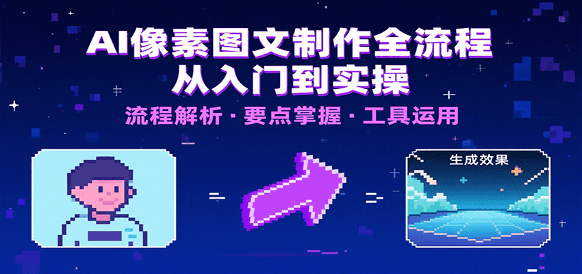 AI像素图文制作全流程：内容要点、文案选择及所用工具，助你快速入局-木白网创