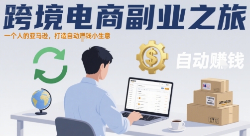 跨境电商副业之旅，一个人的亚马逊，打造自动賺钱小生意-木白网创