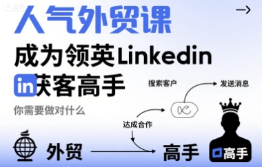 人气外贸课-成为领英Linkedin获客高手，你需要做对什么-木白网创