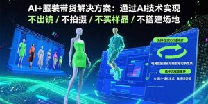 AI+服装带货解决方案：通过AI技术实现 不出镜/不拍摄/不买样品/不搭建场地-木白网创