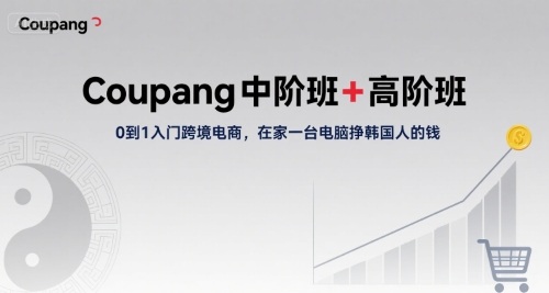 Coupang中阶班+高阶班，0到1入门跨境电商，在家一台电脑挣韩国人的钱-木白网创