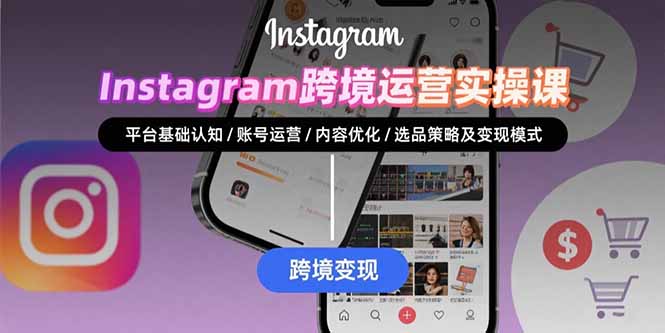 Instagram跨境运营实战：平台认知/账号运营/内容优化/选品策略及变现模式-木白网创