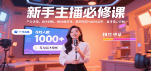 新手主播必修课：平台选择、话术训练、粉丝维系等，解析禁忌与成长法则，突破直播能力-木白网创