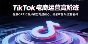 TikTok电商运营高阶班：拆解OPTIC五步模型构建核心，快速掌握Tk流量密码-木白网创
