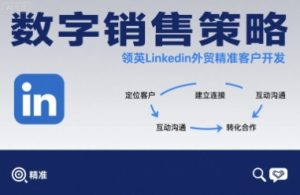数字销售策略领英LinkedIn外贸精准客户开发-木白网创