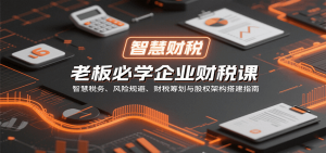 老板必学企业财税课：智慧税务、风险规避、财税筹划与股权架构搭建指南-木白网创