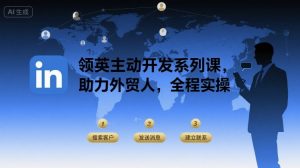 领英主动开发系列课，助力外贸人，全程实操-木白网创