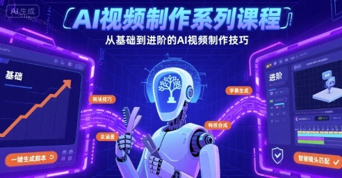 AI视频制作系列课程，从基础到进阶的AI视频制作技巧全涵盖-木白网创