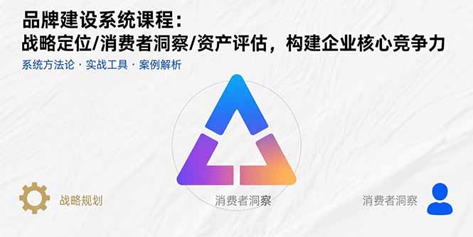 品牌建设系统课程：战略定位/消费者洞察/资产评估，构建企业核心竞争力-木白网创