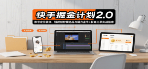 快手掘金计划2.0，账号定位装修、短视频剪辑选品与磁力金牛+裂变出单实战指南-木白网创