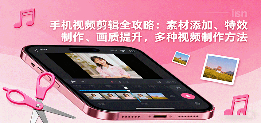 图片[1]-手机视频剪辑全攻略：素材添加、特效制作、画质提升，多种视频制作方法-木白网创