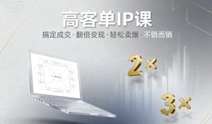 高客单IP课，搞定成交，搞定高客单IP，翻倍变现，轻松卖爆，不销而销-木白网创