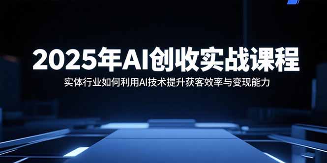 2025年AI创收实战课程：实体行业如何利用AI技术提升获客效率与变现能力-木白网创