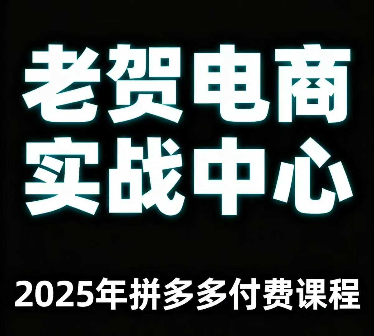 老贺电商2025年拼多多付费课程，用通俗易懂的方法告诉你多多怎么玩-木白网创