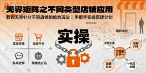 无界矩阵之不同类型店铺应用,教你无界针对不同类型店铺的组合玩法应用,手把手实操搭建计划-木白网创