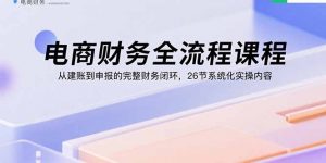 电商财务全流程课程:从建账到申报的完整财务闭环,26节系统化实操内容-木白网创