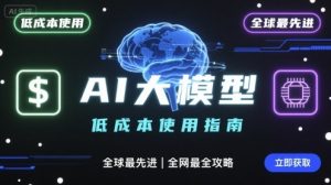 如何低成本使用全球最先进AI大模型，全网最全指南-木白网创