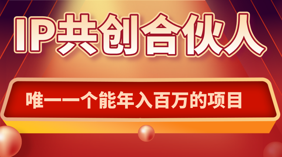 如何通过IP共创合伙人一起合伙“卖项目”-木白网创