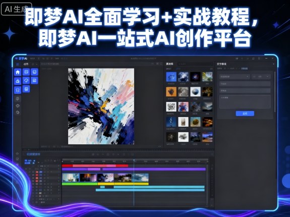 即梦AI全面学习+实战教程，即梦AI一站式AI创作平台-木白网创