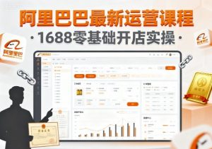 阿里巴巴最新运营课程,1688零基础开店实操-木白网创