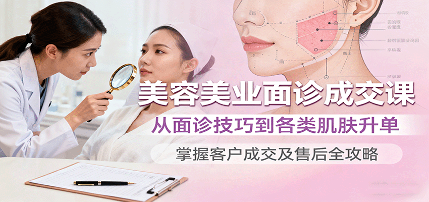图片[1]-美容美业面诊成交课，从面诊技巧到各类肌肤升单，掌握客户成交及售后全攻略-木白网创