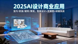2025AI设计商业应用：室内/软装/建筑/景观，智能设计+效果图+动画实战-木白网创