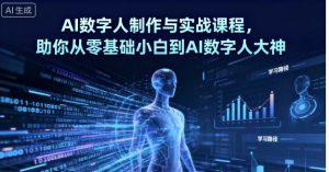AI数字人制作与实战课程，助你从零基础小白到AI数字人大神-木白网创