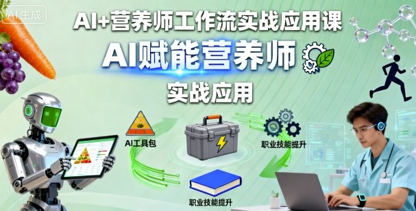 AI+营养师工作流实战应用课，AI赋能营养师-木白网创