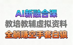 育儿教学教培新玩法，AI生成教学视频，市场大，操作简单，变现天花板非常高-木白网创