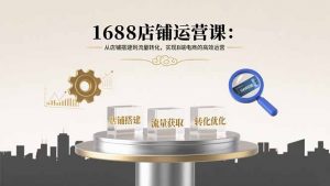 1688店铺运营课:从店铺搭建到流量转化,实现B端电商的高效运营-木白网创