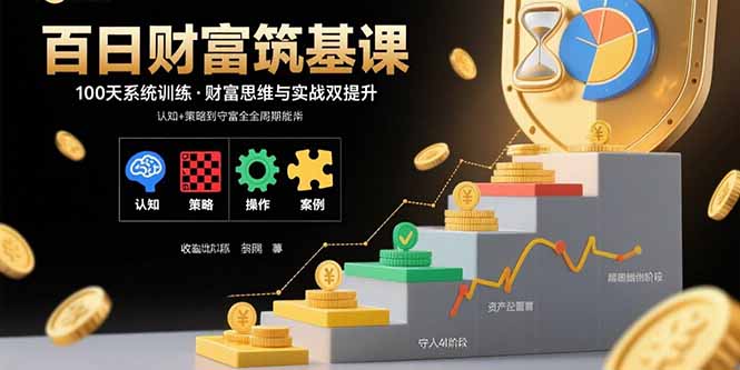 百日财富筑基课：认知+策略+实操+案例拆解  实现从创富到守富全周期能力-木白网创