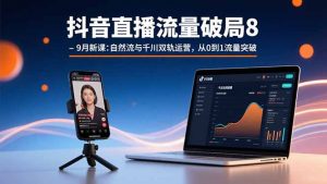 抖音直播流量破局8-9月新课：自然流与千川双轨运营，从0到1流量突破-木白网创