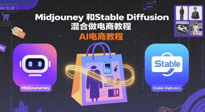 Midjourney和Stable Diffusion混合做电商教程-ai电商教程-木白网创