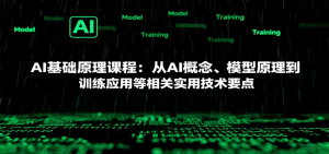 AI基础原理课程：从AI概念、模型原理到训练应用等相关实用技术要点-木白网创