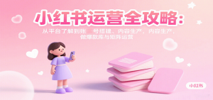 小红书运营全攻略：从平台了解到账号搭建、内容生产，做爆款库与矩阵运营-木白网创