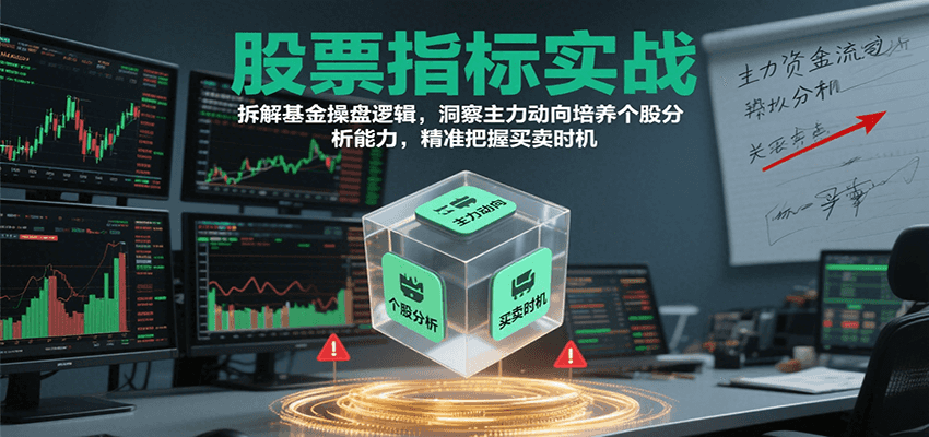 股票指标实战，基金操盘逻辑拆解，洞察主力动向培养个股分析能力把握买卖时机(更新)-木白网创
