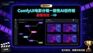 ComfyUI电影分镜一致性AI创作班，前沿技术，颠覆传统-木白网创
