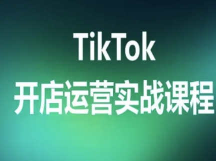 TikTok开店运营实战课程，TK跨境电商实操全流程-木白网创